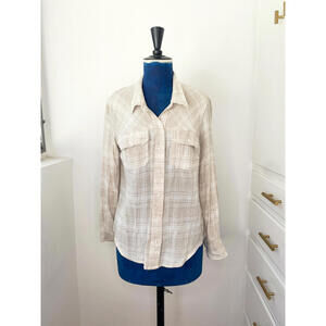 McGuire Beige Plaid Button-Up Shirt